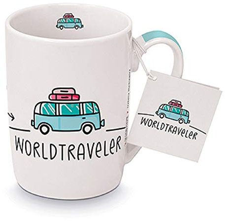 Kaffeebecher Worldtraveler Kaffeetasse Tassen Teetassen Henkelbecher Camping Campen Campingbus