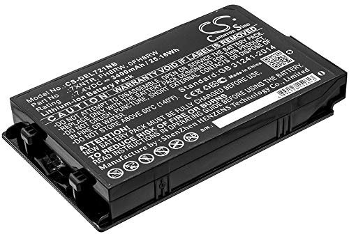 TCTK Laptop Akkus 3400mAh Kompatibel mit [Dell] Latitude 12 7202, Latitude 7202, Rugged Tablet, 7212 Ersetzt 0FH8RW, 451-BCDH, 7XNTR, FH8RW, J7HTX, J82G5