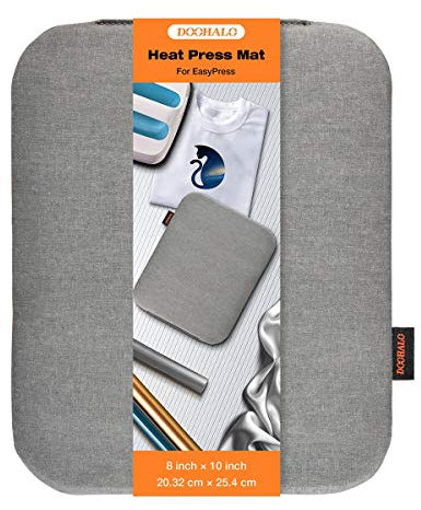 DOOHALO Hitzepresse für Cricut Easy Press Craft Bügelmatte für Power Heat Press Maschine für Handwerk Vinyl Bügeln Isolierung Transfer T-Shirts und HTV Vinyl Projekt 20,3 x 25,4 cm