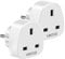 VINTAR 2PC Steckeradapter UK auf Europa rund 3-polig auf 2-polig Typ G auf Typ C, E, F für Deutschland, Spanien, Frankreich, Italien, Niederlande, Griechenland und Asien