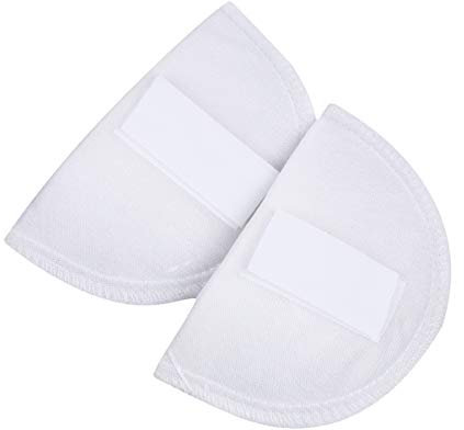 1 Paar Selbsthaftende Schulterpolster zum Annähen Schaumstoff Schulterkissen Schulter Push Up Pads für Männer Frauen Anzug Jacke Blazer Kleidung Hemd Kleid Nähen Zubehör (Weiß)