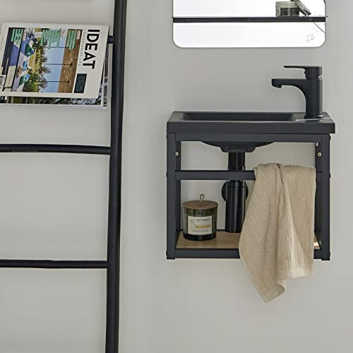 MOB-IN Meuble Lave-Mains SAO + Robinet Noir