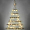 Bloomingtons Direct Wooden Wall Hanging Christmas Tree Ornament Light Up Ladder with 40 Warm White LED Lights Wooden Rope Ladder 64cm