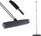 Rubber Broom with Squeegee Fur and LongHandle, Carpet Rake and Lint Brush Set for Pet Dog Cat Hair RemovalTool, Sweeping Rug Brush Indoor Outdoor,Push Broom for Soft Carpet,Tile,Wooden Floor