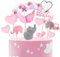 14 Stück Baby Tortendeko, Rosa Kuchen Deko Mädchen, Babyparty Cake Topper, Elefante Kuchen Zubehör, Its a girl Torte Deko, für Kindergeburtstage, Baby Taufe