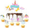Unicorn Cake Toppers for Girls,11Pc Unicorn Happy Birthday Cake Toppers,Girls Unicorn Birthday Cake Decorations,Unicorn Cupcake Toppers for Girl,Kids,Women Baby Shower Birthday Unicorn Party Supplies