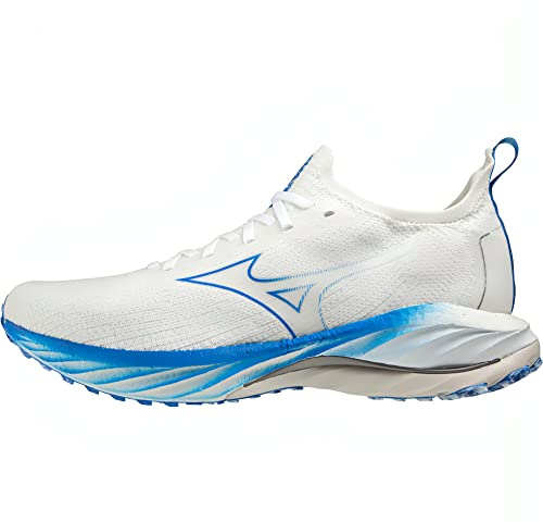 Mizuno Wave Neo Wind, Herren-Laufschuhe, Undyed White/Peace Blue, 45 EU, Undyed White Peace Blue, 45 EU
