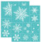 OLYCRAFT 2 Stück 22x28cm Weihnachten Selbstklebende Druckschablone Schneeflocke Selbstklebende Siebdruckschablone Wiederverwendbare Netzschablonen Für DIY Heimdekoration T-Shirt Kissen Stoffbeutel