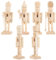 BESPORTBLE Christmas Unfinished Nutcracker: Unpainted Nutcracker Soldier Unfinished Wood Nutcracker, 4.7 Inch Christmas DIY Nutcracker Figures for Christmas Arts Project (6Pcs)