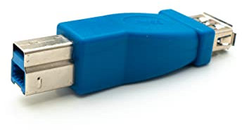 System-S Adaptador USB 3.0 Tipo B Macho a Cable Hembra Tipo A en Azul