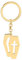 NEWEI Stainless Steel Halloween Keyring Gold Plated Festival Key Chain for Women Girls Purse Charm (Goldplattierter Sarg)