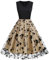 IWEMEK 1950 Dresses for Women Vintage Rockabilly Swing Butterfly Floral Tea Dress Sleeveless V-Neck A-line 50s 60s Pinup Audrey Hepburn Style Wedding Party Prom Cocktail Dress Beige Floral M