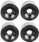 Colcolo 70mm Longboard PU Rollen Ersatz Skateboard 78A Härte Räder für glattes Cruisen, Schwarz