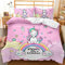 AOXHFNV Rosa Einhorn Bettbezug,Schöner Regenbogen weiße Wolke Einhorn Mädchen Kinder Bettwäsche 135×200cm,Einhorn-Motiv Bettwäsche mit 2 Kissenbezügen(135×200cm,Rosa 1)