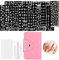 Cozlly 12 Pcs DIY Schaber Nail Art Set,Nagel Stamping Schblonen Platte Set,Nagel Stempel Schablone Set,Nagel Stamping Schablonen,mit Transparent Stempel,Schaber,für Maniküre DIY