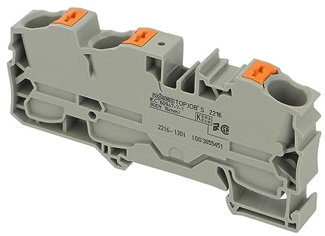 2216-1301 | WAGO 3-CONDUCTOR THROUGH TERMINAL BLOCK WITH PUSH-BUTTON 16 MM?, GREY