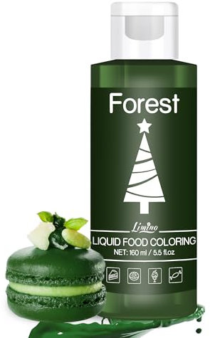 Lebensmittelfarbe - 160ml Flüssige Lebensmittel Farben für Kuchen, Backen, Kekse, Macaron - Zuckerfrei Konzentrierte Farbe Food Coloring für Tortendeko, Getränken, Osterei, DIY Slime (Wald)