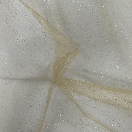 Glitter Net - Tulle - 60” Wide 150cm - per metre (Gold)