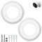 ARSUNOVO 2 Pack Wandmontageplatte Ersatz für Google Nest Cam Akku (Außen oder Innen), Ersatzteil für Verriegelungskragen/Wandanker Kompatibel mit Nest-Kamera