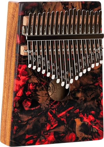 Meinl Percussion Sound Hole Designer Kalimba, Mehrfarbig (KA17LV) | 17 Tasten, mit Schallöffnung, Stimmung d''/b'/g'/e'/c'/a/f/d/c/e/g/b/d'/f'/a'/c''/e'', Akazie