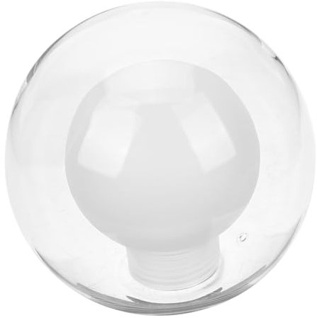 ORFOFE Pantalla de Lámpara Esférica de Cristal 80mm Tulipa de Vidrio Transparente Doble Capa para Lámpara de Techo Reemplazo G4 11mm