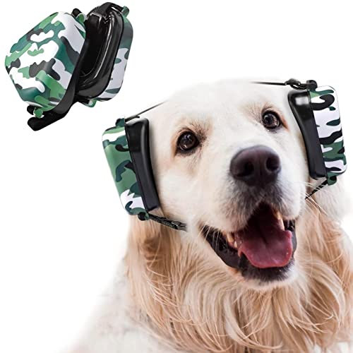 KWJNH Hunde-Ohrenschützer, Gehörschutz für Hunde, schützende Ohrenschützer für mittelgroße und große Hunde, Gehörschutz für Donner, Feuerwerk, Hubschrauber, Feiern