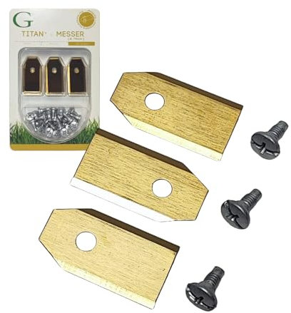 G greengrass tools Ersatz Messer Klingen kompatibel mit Gardena Sileno, Husqvarna Automower, Segway NaviMow, Yard Force Mähroboter - Titan LongLife [bruchsicher DIN EN 50636 geprüft], Stück:30