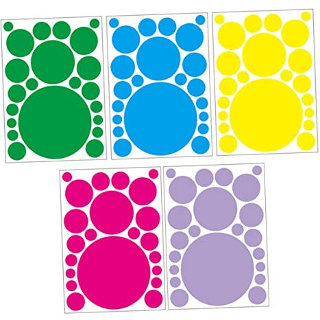 Abaodam 5blätter Runde Wandaufkleber Für Kinderzimmer Teiliges Verschiedenen Farben Abnehmbar Und Installieren Für Spielzimmer Und Schlafzimmer-dekoration