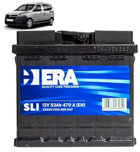 Batteria 50Ah per Dacia Dokker 1.2 1.3 1.6 benzina 2012+