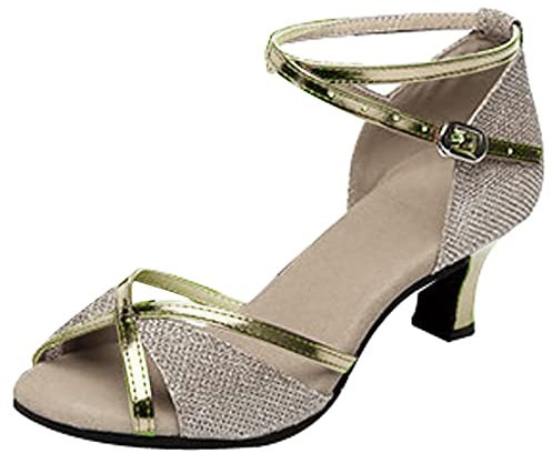 Schwarze Geschlossene Tanzschuhe Damen Performance Professionelle Absatz Tanzen Schuhe Glitzer Salsa Moderne Geschlossener Tango Soziale Tanzübung Standard Latein Hochzeit Party Party
