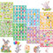 160 Stück Ostereier Sticker Ostern, Glitzer Aufkleber Ostern Osteraufkleber Osterhasen, Eierfarben Ostern Kinder, Wasserdichte Ostersticker