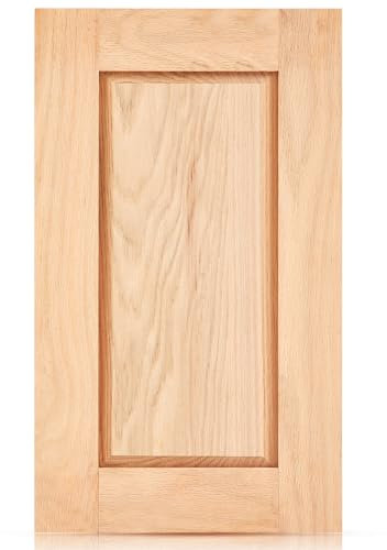 Memorywuu 13.25'' W x 22.5'' H Unfinished Oak Kitchen Cabinet Door Replacement Shaker Cabinet Doors Bathroom Vanity Replacement Doors for Kitchen, Bathroom, Closet