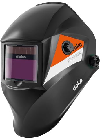 DOKA Schweißhelm Automatik Schweißhelm Welding Schweisshelme Automatik 100x50 mm REAL Color MMA MIG Welder MAG TIG Welder Wig ARC DIN 16 3/4-8/9-13 Automatik Schweißhelm Automatik PRO8RCM