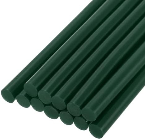 sourcing map Mini Hot Glue Sticks for Glue Gun 11mm x 100mm Dark Green 12pcs
