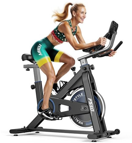 ORISYN Heimtrainer Fahrrad Ergometer Heimtrainer mit 300 WATT Widerstandsmoment 4-Fach Verstellbaren Lenker und Sattel Indoor Fitnessbikes mit RPM Große Tablet-Halter 160KG Belastbar