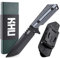 KHU Coltello a lama fissa Coltello da sopravvivenza Coltello da caccia Coltello da campeggio Coltello Bushcraft D2 Acciaio G10 Handle, All'aperto accessori With Kydex Sheath - 30A