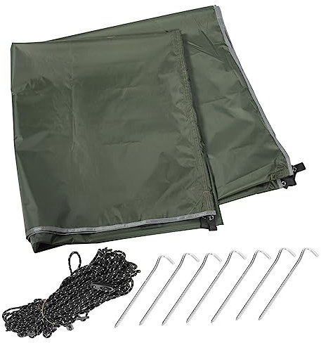 WHAMVOX Paravent Outdoor Wetterfest Meter Wasserdichtes Sonnensegel Für 3 5 Personen Outdoor Camping Zelt Plane Für Picknick Strand Und Garten Robustes 210d Oxford Militärgrün Kein Gestänge