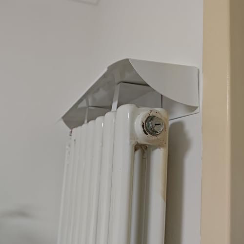 Floating Shelf Over Radiator with Lip Design for Easy Fit Metal Storage Shelf Above Radiator Small Size (210CM)