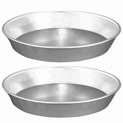 Sicignano | Set 2 Tortiera Conica Bassa in Alluminio 99,5%, Diametro 32 cm, Ideale per Torta, Pastiera, Crostata e Dolci al Forno, Riutilizzabile, Riciclabile