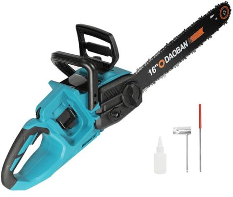 Akku-Kettensäge, Bürstenlose Akku Kettensäge mit Automatische Kettenschmierung, Kompatibel mit Makita 18V Akku,41 cm Schnittlänge,ideale Elektrische Handkettensäge (ohne Akku und Ladegerät)