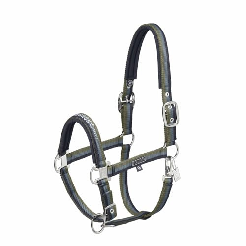 Eskadron Halfter Pferdehalfter Classic Sports Double Pin | Farbe: navy-greige-dusty olive , Größe: P1