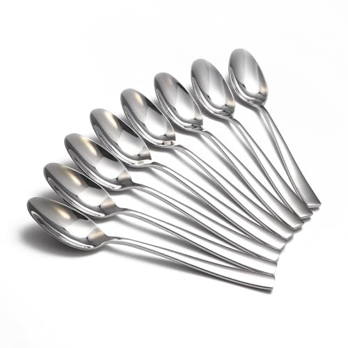 8-Piece Spoons Set, 7 Inch Stainless Steel Teaspoon, Tablespoon, Silverware Spoons for Home,Kitchen or Restaurant, Dishwasher Safe