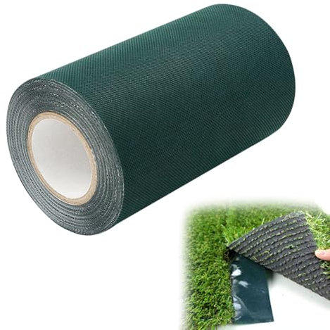 WEFHEF Ruban de Gazon Artificiel 15cmx5m Ruban Adhésif pour Gazon Artificiel Ruban Adhésif Pelouse Synthétique Ruban à Gazon Artificiel Auto-Adhésif pour Terrain de Football, Jardin, Salle de Sport