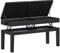 HOMCOM Klavierbank höhenverstellbar Klavierhocker mit Stauraum, Pianobank bis 220 KG Belastbar, Kunstleder, Schwarz, 105 x 37 x 48-58 cm