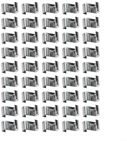 Gewächshauszubehör aus Edelstahl, 50 Clips zur sicheren Plattenmontage (50 Z-Clips)