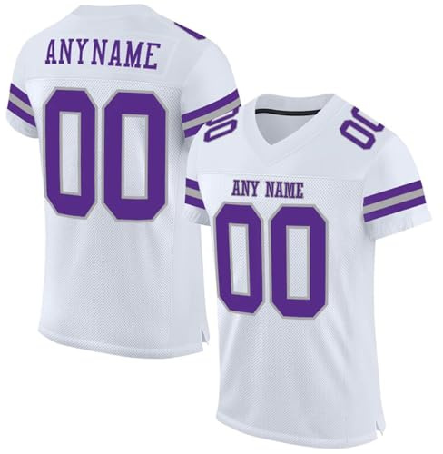 HGWOPGASD Benutzerdefinierte Amerika Fußball Trikots personalisierte gedruckte Team Name Nummer Sport Uniform für Männer Frauen Jugend