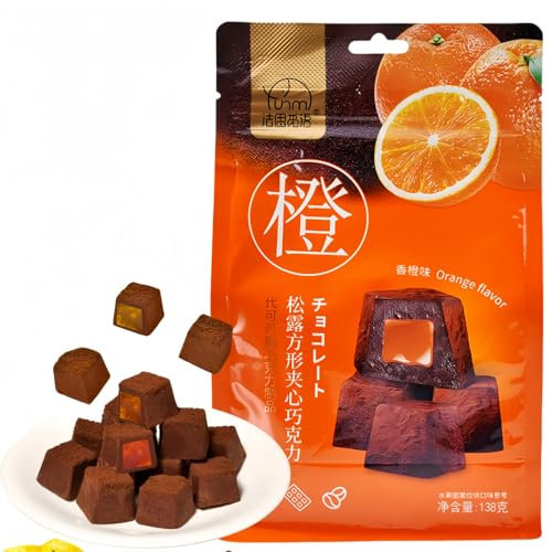 WSYLS-Cioccolato ripieno, vari gusti, 138 g*1 busta, si scioglie in bocca, leggermente amaro ma non unto, adatto come dessert o come regalo (Arancia)