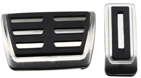 Pedalkappen Für VW für Transporter für Multivan T5 T6 für Caravelle T6 Edelstahl Kraftstoff Bremse Fußstütze Pedal Abdeckung AT MT Pedale Kappen(AT 2 PCS)