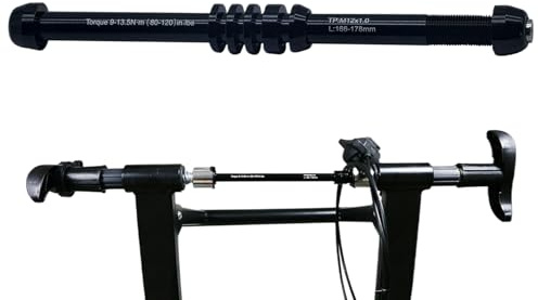 Bicycle Trainer Axle – Rear Wheel Skewer for Cycle Trainer and Stationary Rides | Quick Mount System, Sturdy Locking Ends, Compatible with Road Frames, Great for Teens Adults Men Women, Compact Bl