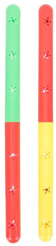 SOLUSTRE Palos de Fitness para 2 Piezas, Bastones de Relevos de 45 Cm y 3 Mm de Diámetro, Varillas de Dos Colores para Competición y Entrenamiento al Aire Libre